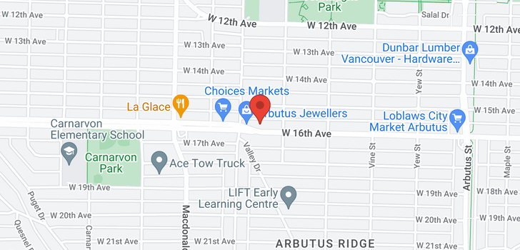 map of 2525 W 16TH AVENUE